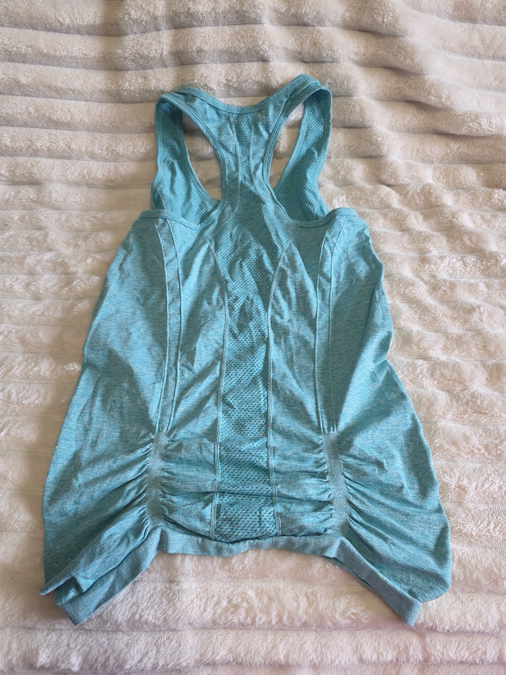 exertek Turquoise Heathered Racerback Tank Top - Picture 3 of 5